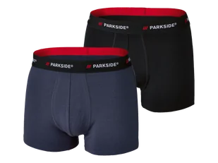 PARKSIDE® Bokserki męskie z bawełną, 2 pary (Czarny/ niebieski, 6/L) - Majtki męskie - miniaturka - grafika 1
