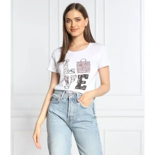 Liu Jo T-shirt | Regular Fit - Koszulki i topy damskie - miniaturka - grafika 1
