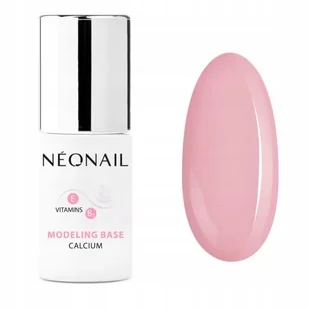 NeoNail MODELING BASE CALCIUM - Kolorowa baza hybrydowa - 7,2 ml - 8621-7 NEUTRAL PINK - Lakiery hybrydowe - miniaturka - grafika 1