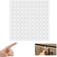 Zabezpieczenia dla dzieci - 100 sztuk (8*8*1,5 mm) przezroczystych silikonowych odbojników, samoprzylepnych odbojników do drzwi, amortyzatorów do drzwi szafek - miniaturka - grafika 1