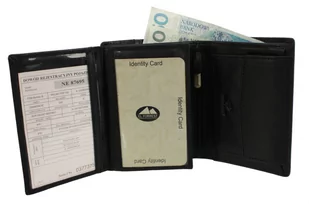 Portfel Męski Skórzany EL FORREST Skóra Bydlęca Pionowy Bez Zapięcia Dwa Skrzydełka Dodatkowy Suwak RFID 859 61 13 x 10 x 3 [cm] - Portfele - miniaturka - grafika 4