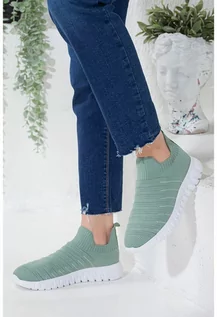 Slip on damskie - Fnuun Shoes Slippersy w kolorze zielonym - grafika 1