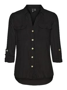 bestseller a/s Damska koszulka VMBUMPY L/S New NOOS Bluse, czarna, S - Koszulki i topy damskie - miniaturka - grafika 1