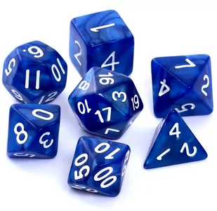 Rebel Komplet kości RPG Perłowe Ciemnoniebieskie OD 24,99zł - Akcesoria do gier planszowych - miniaturka - grafika 1