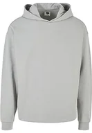 Bluzy męskie - Urban Classics Męska bluza z kapturem Organic Loose Hoody, Lightassphalt, 4XL - miniaturka - grafika 1