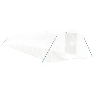 Prolenta Premium - Szklarnia z ramą stalową biała 54 m² 18x3x2 m - Szklarnie ogrodowe - miniaturka - grafika 1