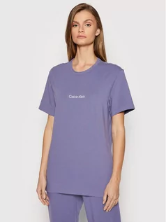 Piżamy damskie - Calvin Klein Underwear T-Shirt 000QS6756E Fioletowy Regular Fit - grafika 1