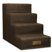 Pozostałe akcesoria dla psów - Schodki Schody Podest dla psa kota 4 stopnie BRĄZOWY - miniaturka - grafika 1