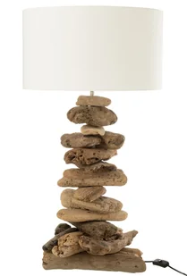J-Line - Lampa z kloszem 'Driftwood' (naturalny/beżowy, rozmiar S) - Oprawy, klosze i abażury - miniaturka - grafika 1