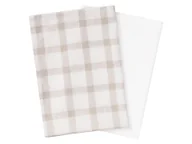 Pozostałe akcesoria kuchenne - LIVARNO home Ściereczki kuchenne z bawełny i lnu, 2 sztuki (kratka/beż/biały) - miniaturka - grafika 1