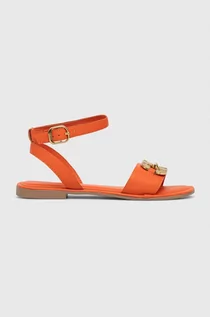 Sandały damskie - Mexx sandały skórzane Lena damskie kolor pomarańczowy MXCY011801W - grafika 1