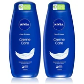 Kosmetyki do kąpieli - Nivea Creme Care żel pod prysznic 2 x 500 ml - miniaturka - grafika 1