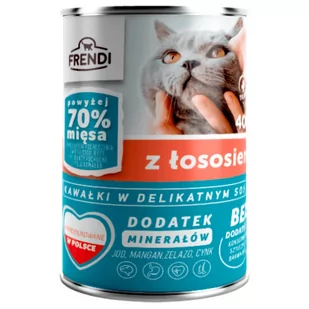 Frendi Karma Mokra Dla Kota Kawałki W Delikatnym Sosie Z Łososiem 400G - Mokra karma dla kotów - miniaturka - grafika 1