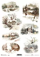 Decoupage - Papier ryżowy ITD A4 R463 Zima Pejzaż - miniaturka - grafika 1