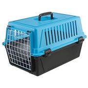 Transportery dla kotów - Ferplast Transporter Atlas 10 dla psów i kotów do 5 kg/stabilne pudełko do noszenia w kolorze czarnym z białym łącznie z ergonomicznym uchwytem/wymiary: 48 x 32,5 x 29 cm, ciemnozielony - miniaturka - grafika 1