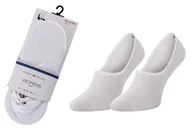 Skarpetki damskie - TOMMY HILFIGER DAMSKIE STOPKI MOKASYNY 2P WHITE 383024001 300 - Rozmiar: 39-42 - miniaturka - grafika 1