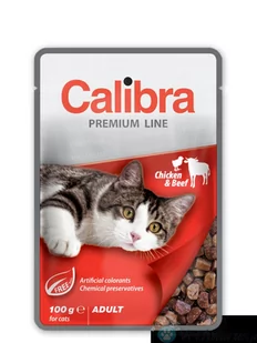 CALIBRA CAT PREMIUM CHICKEN & BEEF 100g - Mokra karma dla kotów - miniaturka - grafika 1