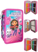 Piórniki - Piórnik szkolny z wyposażeniem trzykomorowy Koci Domek Gabi - miniaturka - grafika 1