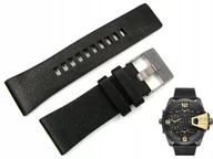 Akcesoria do zegarków - Pasek DIESEL DZ7377 czarny skórzany 28 mm - miniaturka - grafika 1