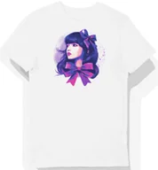 Koszulki męskie - Koszulka męska biała z nadrukiem AKB48 i fioletową kokardą XL - miniaturka - grafika 1