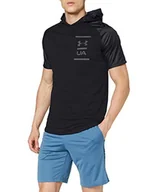 Bluzy męskie - Under Armour męska bluza z kapturem Mk1 Terry Ss, czarny, xl - miniaturka - grafika 1