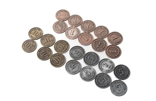 Zestaw 24 Uniwersalnych Metalowych Monet - Gry planszowe - miniaturka - grafika 1