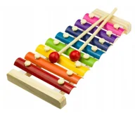 Instrumenty muzyczne dla dzieci - CYMBAŁKI DREWNIANE Kolorowe EKO 8 tonowe - miniaturka - grafika 1