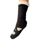 Skarpetki damskie - Skarpetki kapcie antypoślizgowe w czarnego kota 35-38 - miniaturka - grafika 1