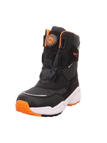 Superfit Culusuk 2.0 Gore-Tex śniegowce z ciepłą podszewką, czarne/pomarańczowe 0010, 33 EU szerokie, Czarny pomarańczowy 0010, 33 EU szeroki