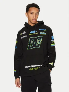 DC Bluza Racing ADYSF03130 Czarny Standard Fit - Bluzy męskie - miniaturka - grafika 1