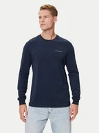 Koszulki męskie - Tommy Jeans Longsleeve Chest Linear DM0DM21594 Granatowy Regular Fit - miniaturka - grafika 1
