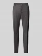 Spodnie męskie - Spodnie o kroju slim fit z kantem - miniaturka - grafika 1