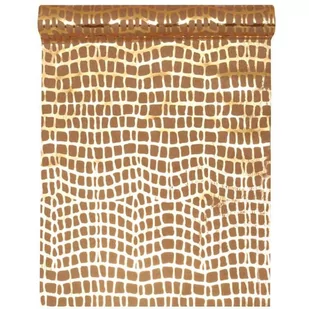 SANTEX Bieżnik "Zamsz, brązowy", SANTEX, 300 x 28 cm SX5398-26 - Dekoracje i nakrycia stołu na imprezę - miniaturka - grafika 1