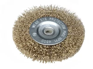 Dedra Szczotka druciana tarczowa mosiądz.150mm śr.otworu 16mm F33-150 2401do2550_uz-109-uniw - Akcesoria do elektronarzędzi - miniaturka - grafika 1