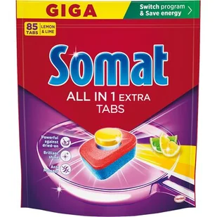 Tabletki do zmywarek SOMAT All in One Extra Lemon & Lime - 85 szt. - Akcesoria i części do zmywarek - miniaturka - grafika 1
