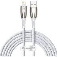 Kable USB - Baseus Glimmer Series kabel z szybkim ładowaniem USB-C - Lightning 480Mb/s 2.4A 2m biały - miniaturka - grafika 1