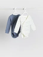 Komplety dla niemowląt - Reserved - Bawełniane body 2 pack - złamana biel - miniaturka - grafika 1