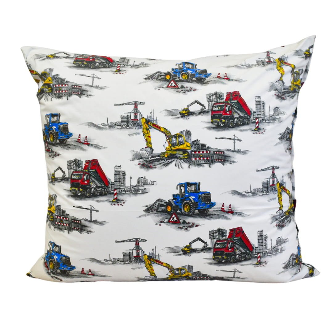 Poszewka Dziecięca 70x80 Bawełniana Maszyny Budowlane Wysoka Jakość Polski Producent