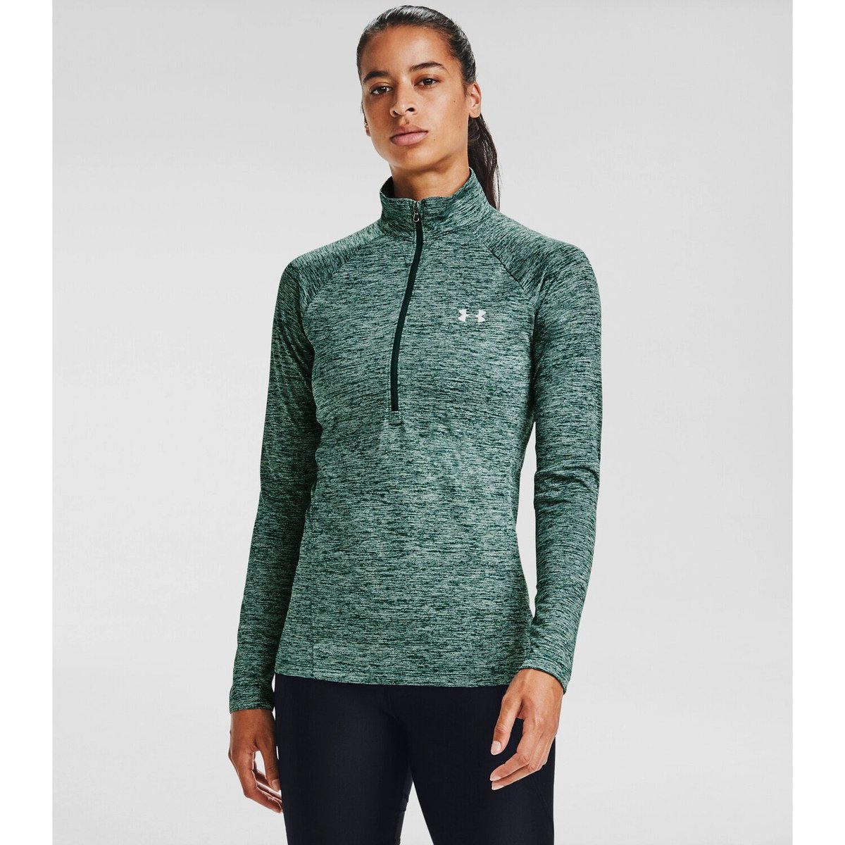 Koszulka damska Under Armour NEW TECH 1/2 ZIP - TWIST-S