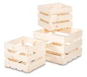 Pudełka i szkatułki - Skrzynka drewniana listewkowa 30x30x25  cm - miniaturka - grafika 1