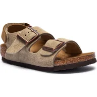 Buty dla dziewczynek - Birkenstock Skórzane sandały Milano Kids LEVE - miniaturka - grafika 1