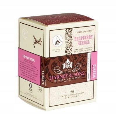 Herbata Raspberry herbal jedwabne piramidy, 20 szt.