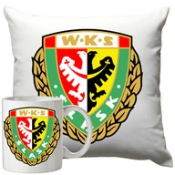 Gadżety dla niej i dla niego - Kubek Poduszka Wks Śląsk 330ml 40x40cm z Napisem Zestaw Piłkarski - miniaturka - grafika 1