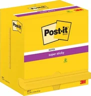 Etykiety samoprzylepne i bloki etykiet - Post-It 3M Karteczki samoprzylepne POST-IT® Super Sticky 655-S, 127x76mm, 12x90 kartek, jaskrawo żółte - miniaturka - grafika 1