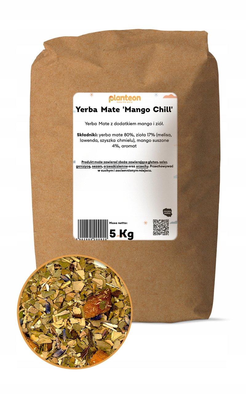 Yerba Mate 'Mango Chill' 5kg ostrokrzew paragwajski do parzenia jakość