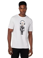 Koszulki męskie - KARL LAGERFELD Męski t-shirt Reflective Karl with Headphones, biały, XXL - miniaturka - grafika 1