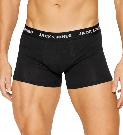 JACK&JONES 7-PAK CZARNE BOKSERKI MĘSKIE KLASYCZNE M J_A