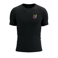 Bielizna sportowa męska - COMPRESSPORT Koszulka biegowa RACING SS T-SHIRT black/safe yellow - miniaturka - grafika 1