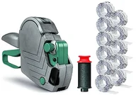 Cenówki - Meto Basic S zestaw startowy wraz z 11 000 etykietami – cena, data, MHD (1-wiersza, 8-cyfrowy na etykiety 22 x 12 mm, gotowy do użycia) znacznik ręczny + 11 rolek etykiet - miniaturka - grafika 1