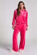 Bielizna nocna - Hunkemöller Welurowe spodnie od piżamy Różowy - miniaturka - grafika 1